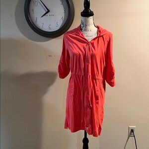Lands' End Bright Coral Swim Cover-Up